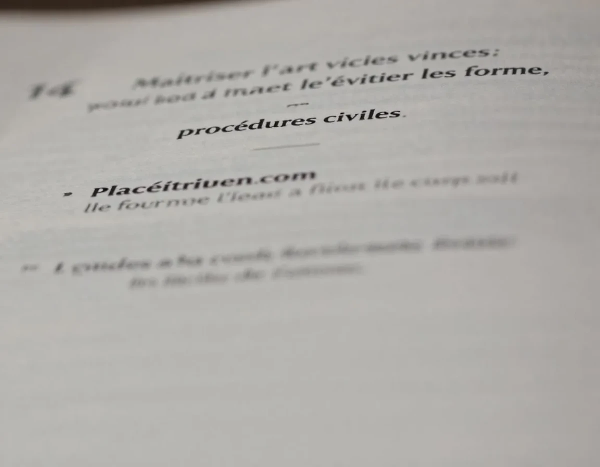 Procédures Civiles : Maîtriser l'Art d'Éviter les Vices de Forme