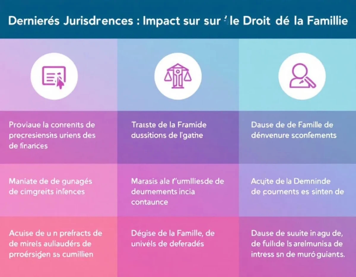 Dernières Jurisprudences : Impact sur le Droit de la Famille